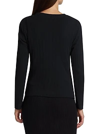 Pointelle-Knit Cotton Cardigan