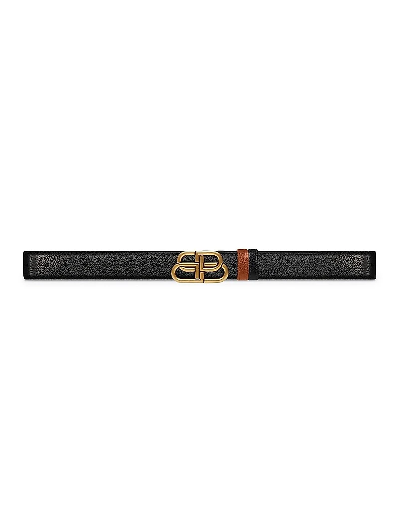 BB Reversible Belt In Grained Calfskin