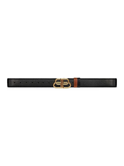 BB Reversible Belt In Grained Calfskin