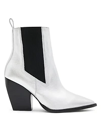 Ria Metallic Leather Chelsea Boots
