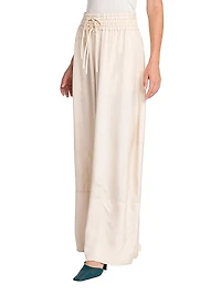 Elasticized Wide-Leg Pants