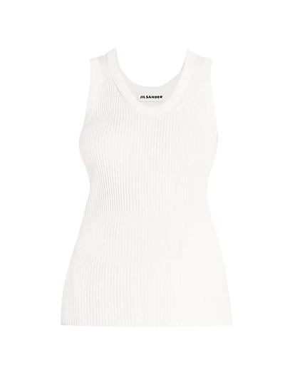 Ribbed Scoopneck Tank