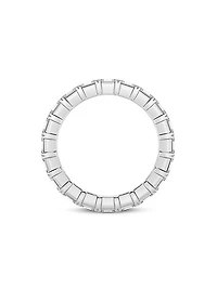 14K White Gold & 2 TCW Emerald-Cut Natural Diamond Eternity Band