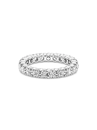 14K White Gold & 2 TCW Round Natural Diamond Eternity Band
