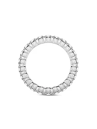 14K White Gold & 2 TCW Round Natural Diamond Eternity Band