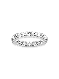 14K White Gold & 2 TCW Round Natural Diamond Eternity Band