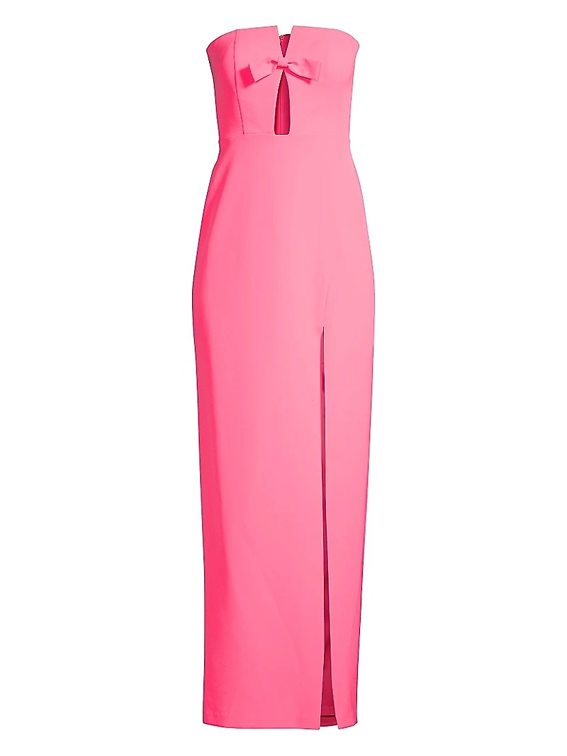 Cut-Out Crepe Column Gown
