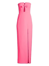 Cut-Out Crepe Column Gown