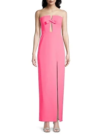 Cut-Out Crepe Column Gown