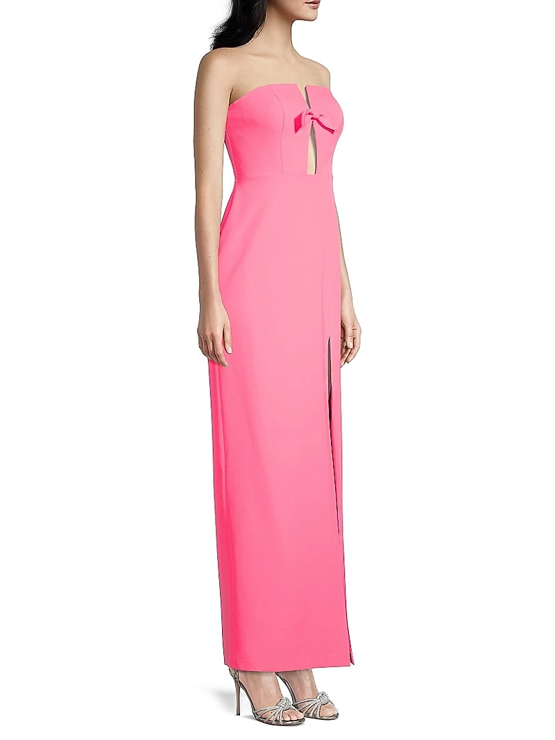 Cut-Out Crepe Column Gown