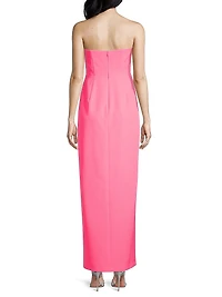 Cut-Out Crepe Column Gown