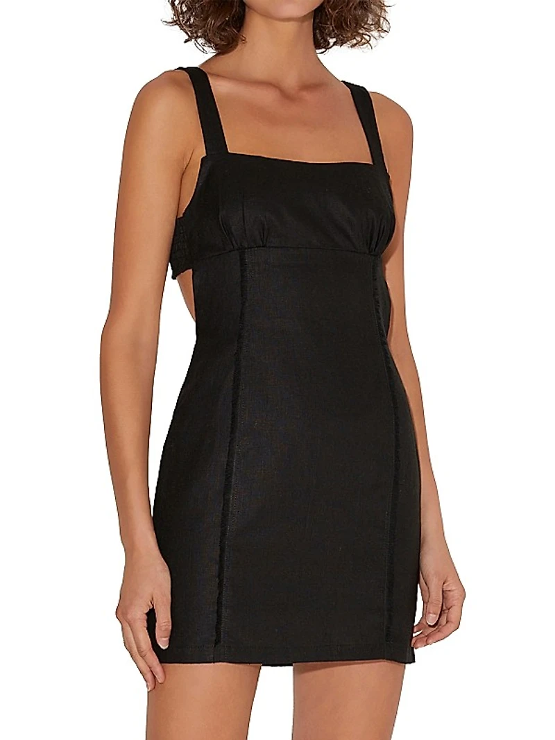 Flick Linen Minidress