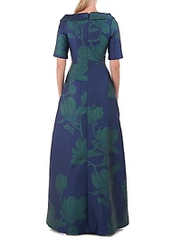 Coco Floral Jacquard Gown