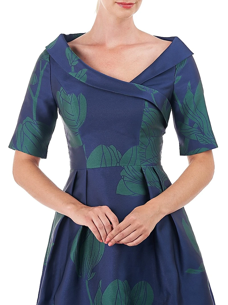 Coco Floral Jacquard Gown