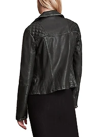 Cargo Leather Biker Jacket