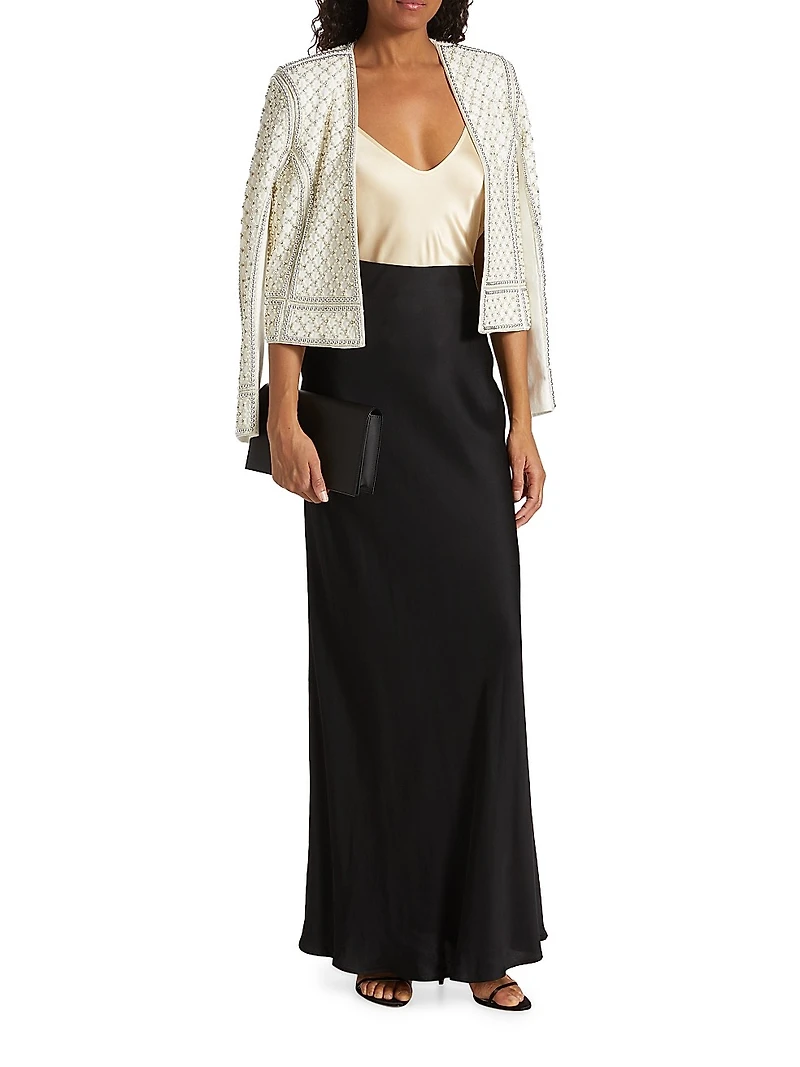 Zeta Satin Maxi Skirt