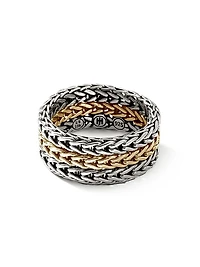 Classic Chain Sterling Silver & 18K Yellow Gold Ring