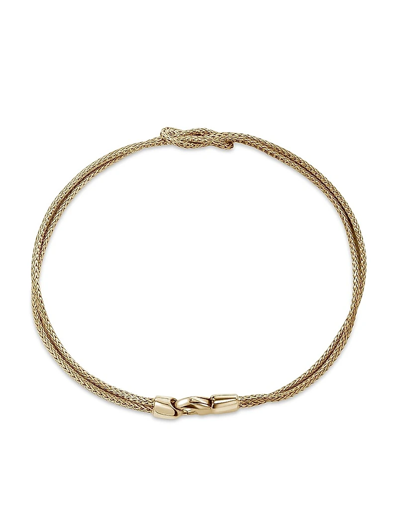 Love Knot 14K Yellow Gold Double-Chain Bracelet