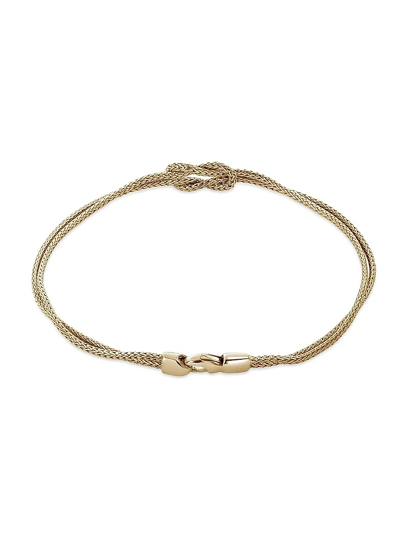 Love Knot 14K Yellow Gold Double-Chain Bracelet