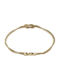 Love Knot 14K Yellow Gold Double-Chain Bracelet