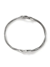 Love Knot Sterling Silver Double-Chain Bracelet