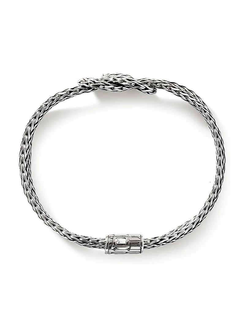 Love Knot Sterling Silver Double-Chain Bracelet