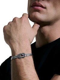 Love Knot Sterling Silver Double-Chain Bracelet