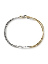 Love Knot 14K Yellow Gold & Sterling Silver Double-Chain Bracelet