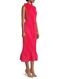 Melina Pleated Midi-Dress