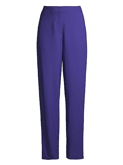 High-Waisted Straight-Leg Trousers