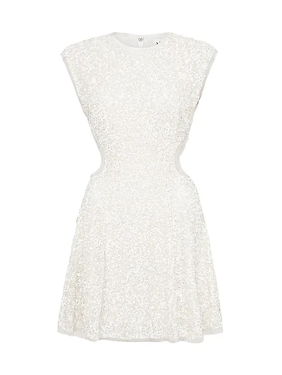 Mirage Sequin-Embroidered Minidress