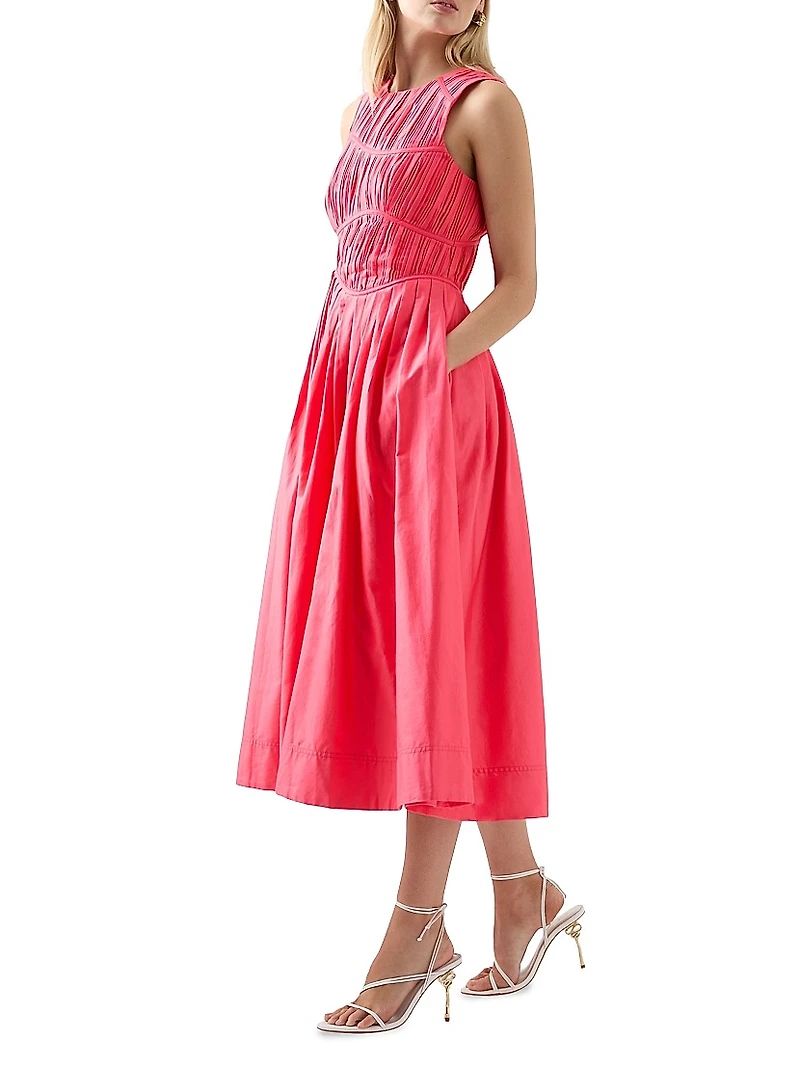 Sculptra Nya Gathered Midi Dress