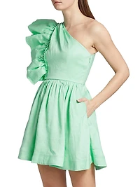 Bonjour One-Shoulder Minidress