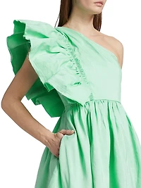 Bonjour One-Shoulder Minidress