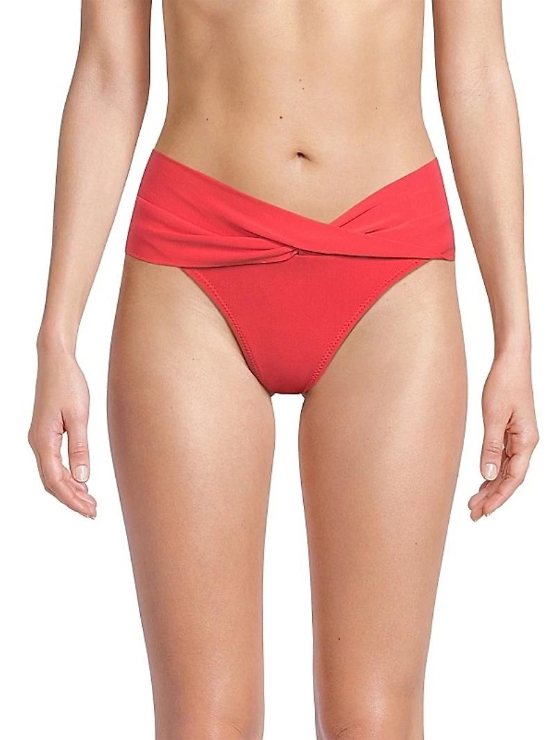 Ava Mid-Rise Twist Bikini Bottom