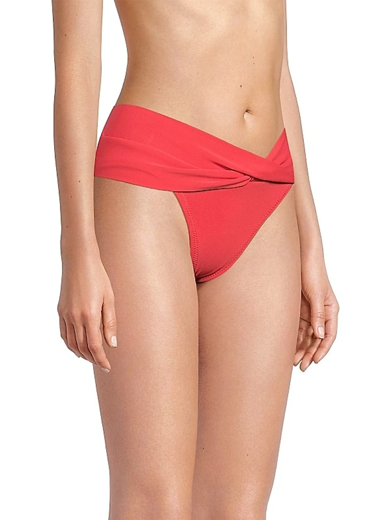 Ava Mid-Rise Twist Bikini Bottom