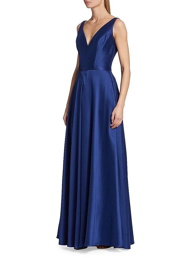 Satin Sleeveless Gown