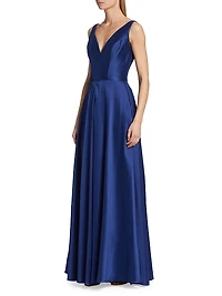 Satin Sleeveless Gown