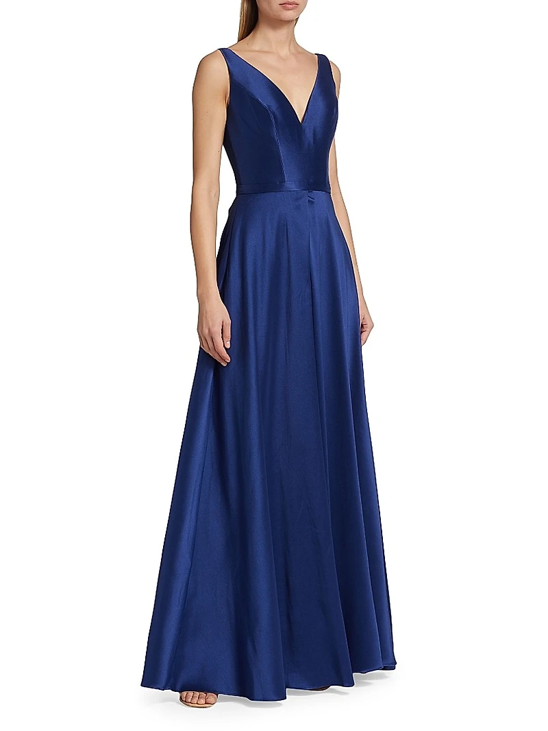 Satin Sleeveless Gown