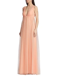 Sabra Tulle Sleeveless Gown