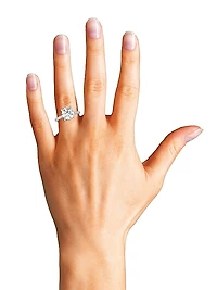 14K White Gold & 3.25 TCW Round Lab-Grown Diamond Engagement Ring