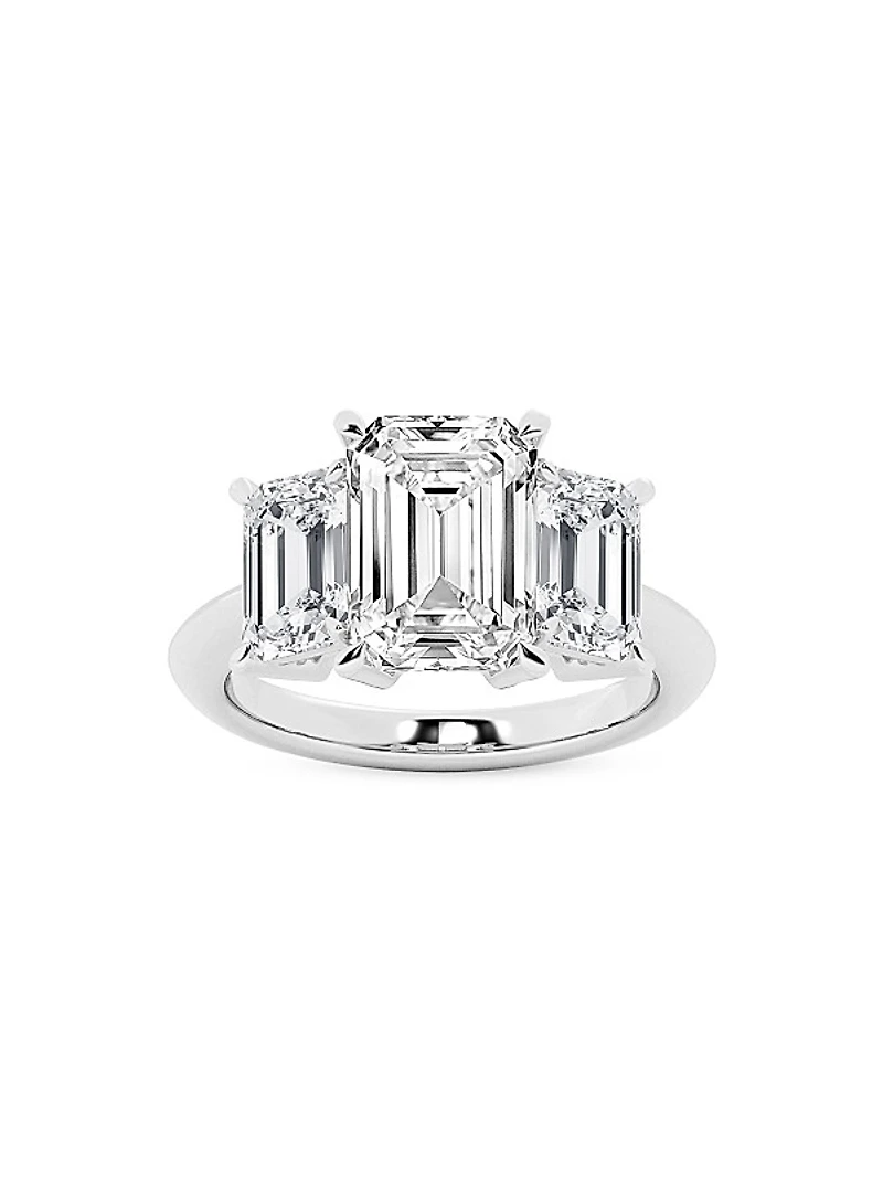 14K White Gold & 7 TCW Lab-Grown Diamond Ring