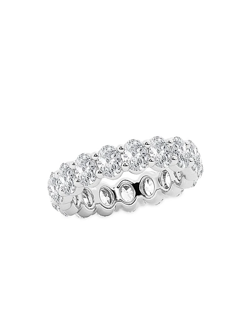 14K White Gold & 4.54 TCW Natural Diamond Eternity Band