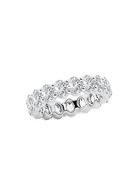 14K White Gold & 4.54 TCW Natural Diamond Eternity Band