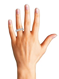 14K White Gold & 4.54 TCW Natural Diamond Eternity Band