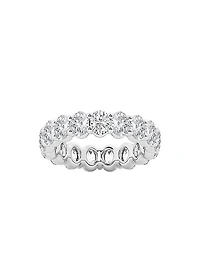 14K White Gold & 4.54 TCW Natural Diamond Eternity Band