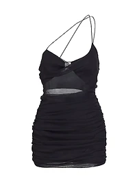 Draped Silk Minidress