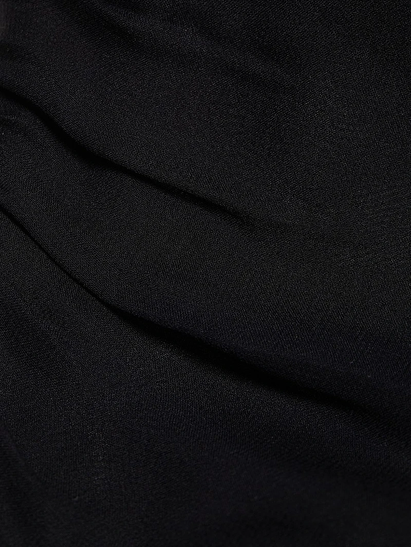 Draped Silk Minidress