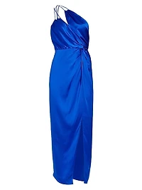 Strappy Knotted Silk Dress