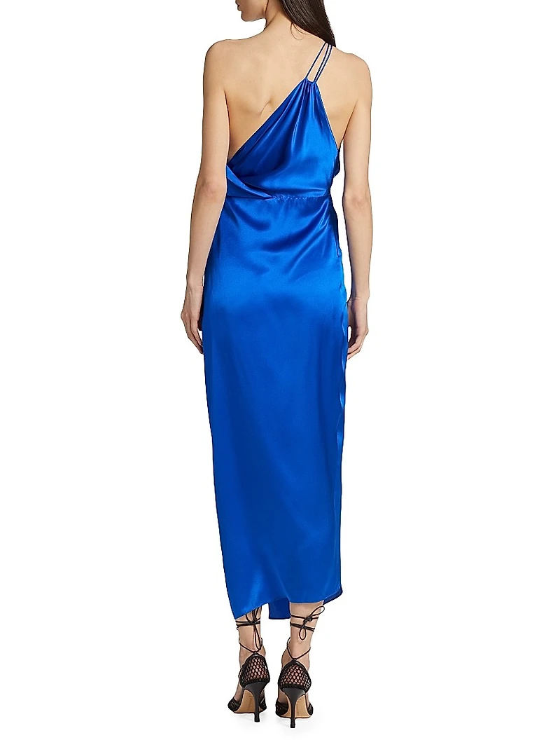 Strappy Knotted Silk Dress